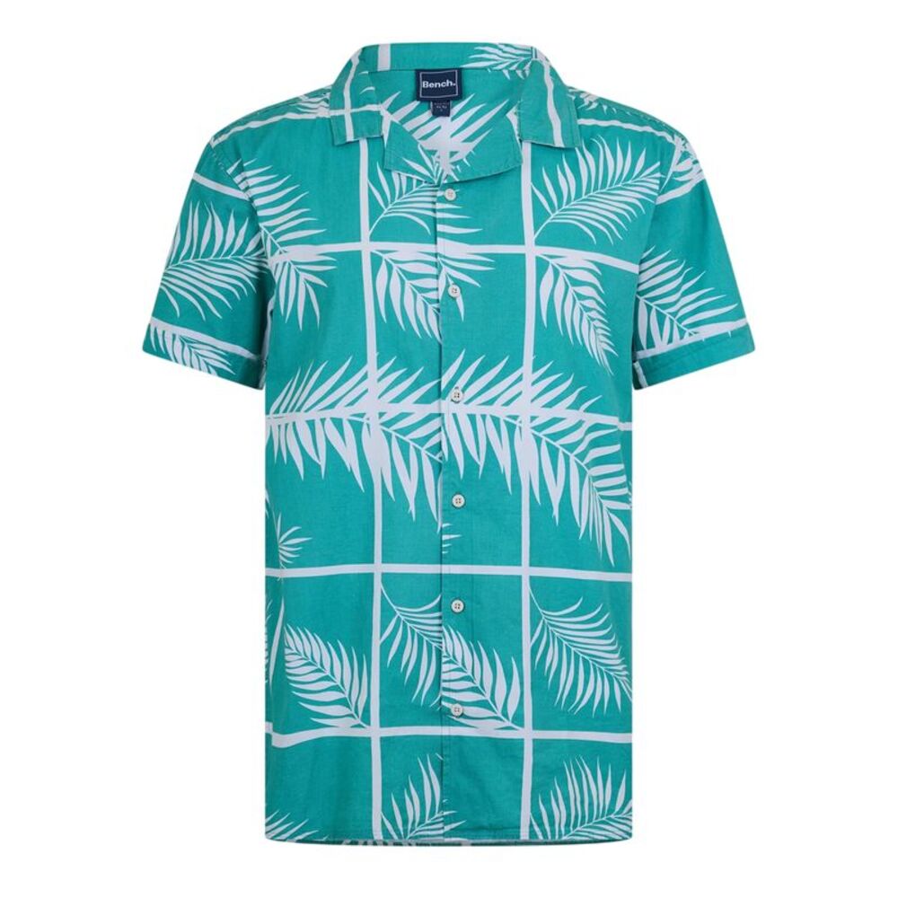 Bench Mens Patterned Tailored Shirt / Sea Green